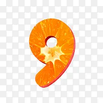 橙子字母数字9