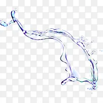 白色随意流动水流