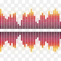 声音频谱元素与梦幻散景