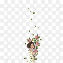 手绘短发女孩