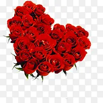 红色鲜花玫瑰爱心造型设计