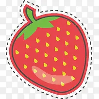 草莓贴纸设计