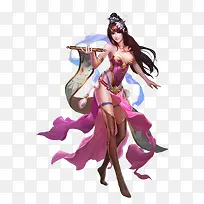 性感粉色服饰游戏人物