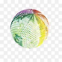 彩色立体科技纹路球体免抠