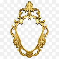 欧式金色雕花化妆镜框