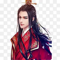 红衣妖艳古风男子
