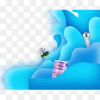 手绘海浪