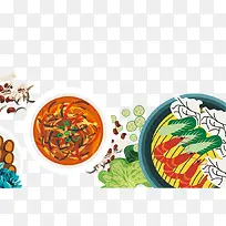 免抠卡通手绘日式美食烤肉