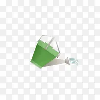 矢量绿色喷头喷壶