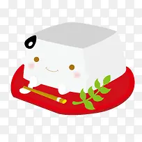 矢量卡通白豆腐素材图