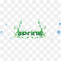 春天创意设计字体spring