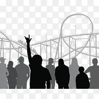 人来人往的游乐场