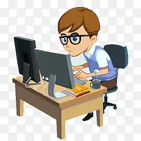 正在工作的程序员大叔