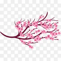 卡通日本粉色樱花