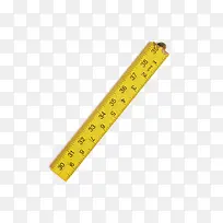 黄色的测量工具铁尺子