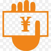 矢量收钱标识素材