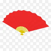 红色日本折扇