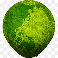 手绘绿色环保地球造型