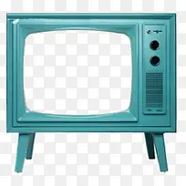 青色复古电视机