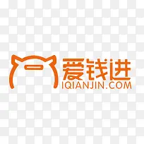 黄色爱钱进logo标识