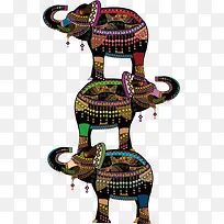 重叠的大象