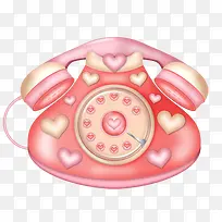 甜美风可爱粉红系座机电话