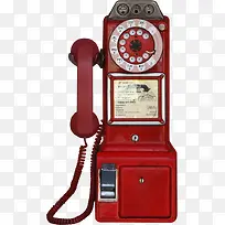 高清红色古老电话