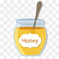蜂蜜食物设计矢量图