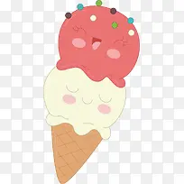 矢量图可爱卡通冰淇凌