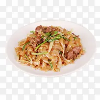 肉片炒河粉