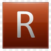 字母R橙色图标