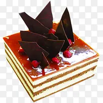 巧克力方形多层夹心蛋糕