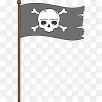 灰色骷髅海盗旗