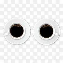 两只咖啡杯psd分层素材