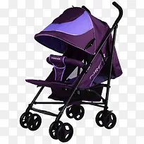 紫色婴儿推车