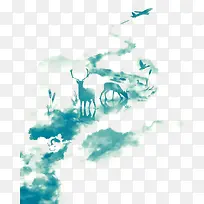水彩墨画