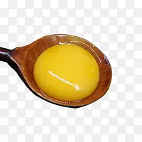 木勺子里的蛋黄