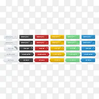 彩色按钮ui设计PSD源文件