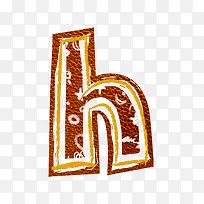 皮革字母h