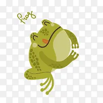 扁平化卡通小动物青蛙
