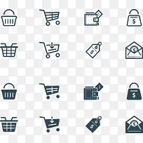 购物shopping扁平图标