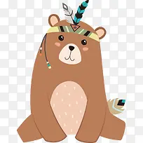 卡通动物小熊装饰图案