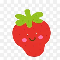 红色草莓水果矢量图