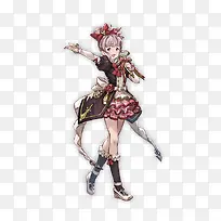 手持话筒唱歌的校园美少女