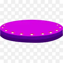紫色卡通发光圆盘