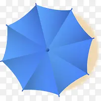夏季沙滩蓝色大伞