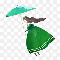 打伞的女人