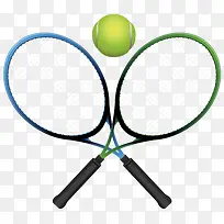 手绘体育球类网球球拍