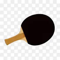 黑色面的乒乓球拍