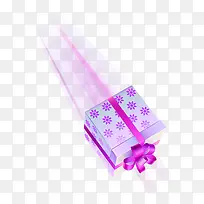 紫色绚丽花纹礼盒